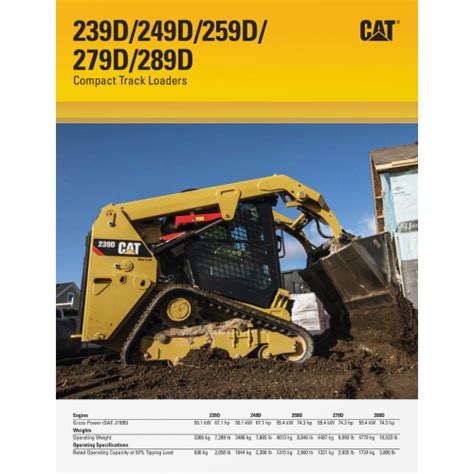 239d skid steer weight|cat 239d spec sheet.